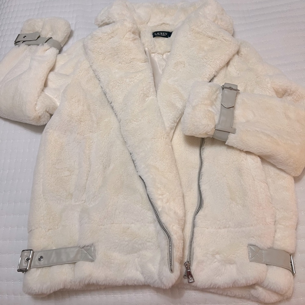 Faux Fur Jacket - Lauren Ralph Lauren (Size M) - Only worn once